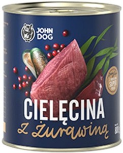 JohnDog Berry Adult Cielęcina z żurawiną 800g