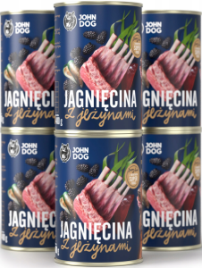 JohnDog Berry Adult Jagnięcina z jeżynami 6x400g