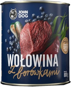 JohnDog Berry Adult Wołowina z borówkami 800g 
