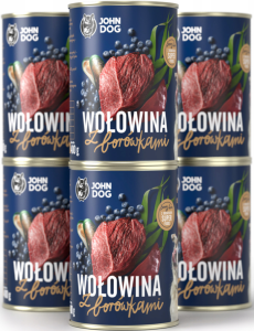 JohnDog Berry Adult Wołowina z borówkami 6x400g