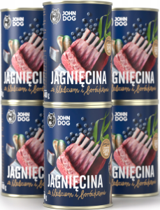 JohnDog Berry Junior Jagnięcina i śledź 6x400g