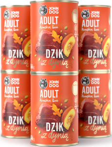JohnDog Pumpkin Adult Dzik 6x400g