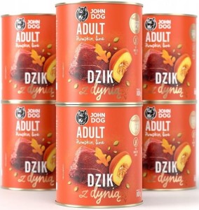 JohnDog Pumpkin Adult Dzik 6x800g