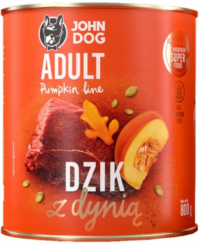 JOHN DOG Pumpkin Adult Dzik 800g