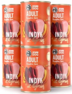 JohnDog Pumpkin Adult Indyk 6x400g