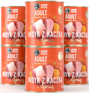 JohnDog Pumpkin Adult Indyk z Kaczką 6x400g