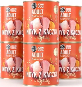 JohnDog Pumpkin Adult Indyk z Kaczką 6x800g
