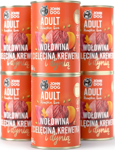 JohnDog Pumpkin Adult Wołowina z cielęciną 6x400g