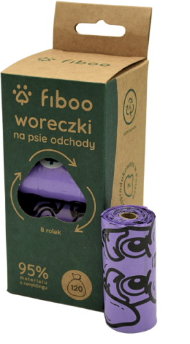 FIBOO Woreczki Eko 8x15szt Fioletowy