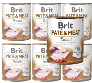 BRIT Pate & Meat Rabbit Królik 6x800g