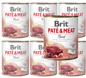 BRIT Pate & Meat Beef Wołowina 6x800g