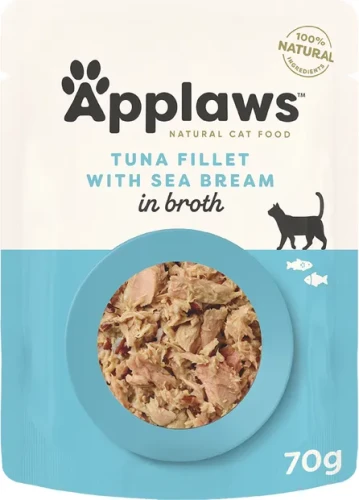 Applaws Cat Pouch Broth Adult Tuna Sea Bream 70g