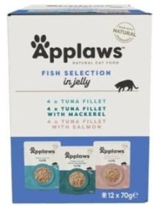 Applaws Cat Pouch Jelly Adult Multipack Fish 12x70g