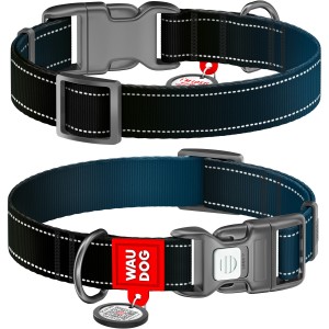 WAUDOG Obroża Mono QR Czarny M 20mm 28-40cm