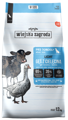 Wiejska Zagroda Sucha Light Gęś Cielęcina 12kg