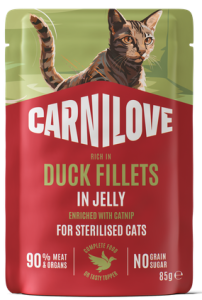 CARNILOVE Cat Pouch Jelly Duck Sterilised 85g