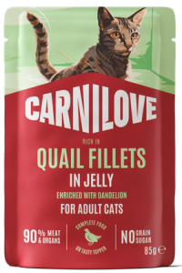 CARNILOVE Cat Pouch Jelly Quail 85g