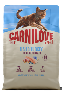 CARNILOVE Cat True Fresh Sterilised Fish Turkey 2kg