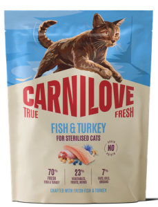 CARNILOVE Cat True Fresh Sterilised Fish Turkey 400g
