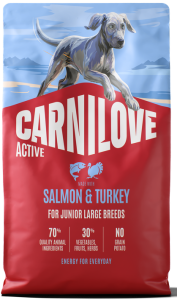 CARNILOVE Dog Active Junior Large Breeds Salmon Turkey 4kg