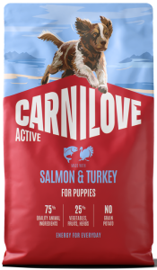 CARNILOVE Dog Active Puppy Salmon Turkey 4kg
