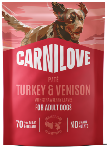CARNILOVE Dog Pouch Turkey Venison 300g