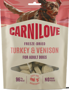 CARNILOVE Dog Snack Freeze Dried Turkey Veniso 60g