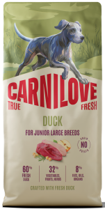 CARNILOVE Dog True Fresh Junior Large Breeds Duck 12kg