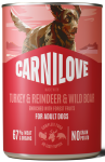 CARNILOVE Dog Turkey Reindeer Wildboar 400g