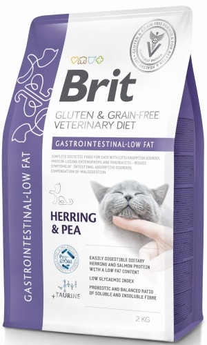 Brit Veterinary Cat Gastrointestinal Low Fat 2kg