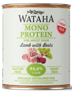 Wataha Mono Jagnięcina Buraki 800g