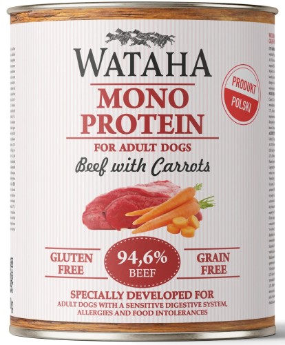 Wataha Mono Wołowina Marchewka 800g