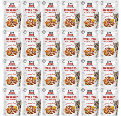 Brit Care Cat Pouch Gravy Sterilized Duck 24x85g
