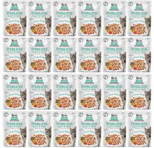 Brit Care Cat Pouch Gravy Sterilized Turkey 24x85g