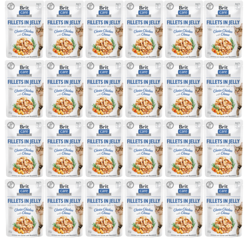 Brit Care Cat Pouch Jelly Chicken Cheese 24x85g
