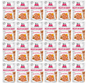 Brit Care Cat Pouch Savory Salmon 24x85g