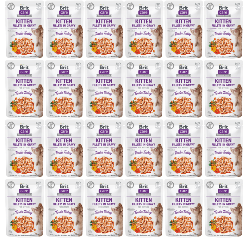 Brit Care Cat Pouch Turkey Kitten 24x85g