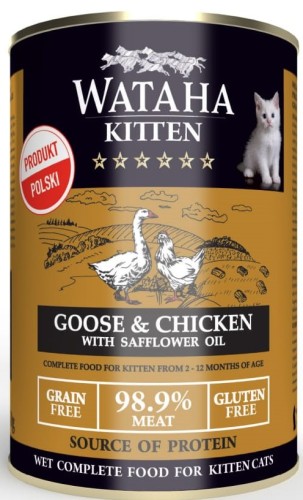 Wataha Kitten Gęsina Kurczak 400g