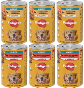 PEDIGREE Mokra Adult MIX Kurczak i Wołowina 6x1200g