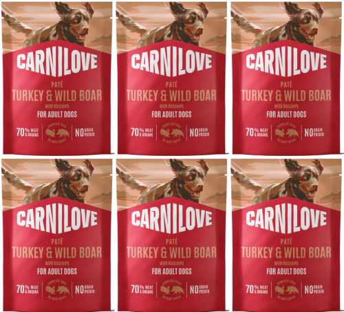 CARNILOVE Dog Pouch Turkey Wildboar 6x300g