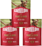 CARNILOVE Dog Pouch Turkey Duck 3x300g