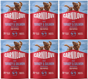 CARNILOVE Dog Pouch Puppy Turkey Salmon 6x300g