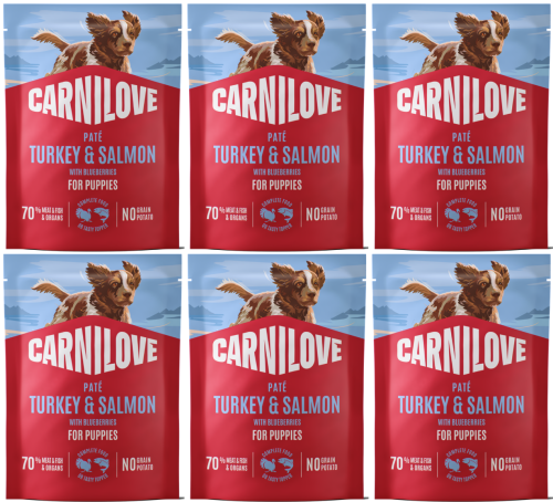 CARNILOVE Dog Pouch Puppy Turkey Salmon 6x300g