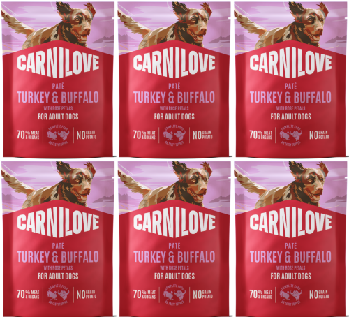 CARNILOVE Dog Pouch Turkey Buffalo 6x300g