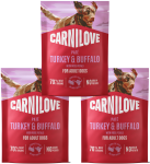 CARNILOVE Dog Pouch Turkey Buffalo 3x300g