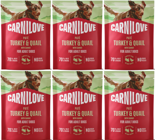 CARNILOVE Dog Pouch Turkey Quial 6x300g