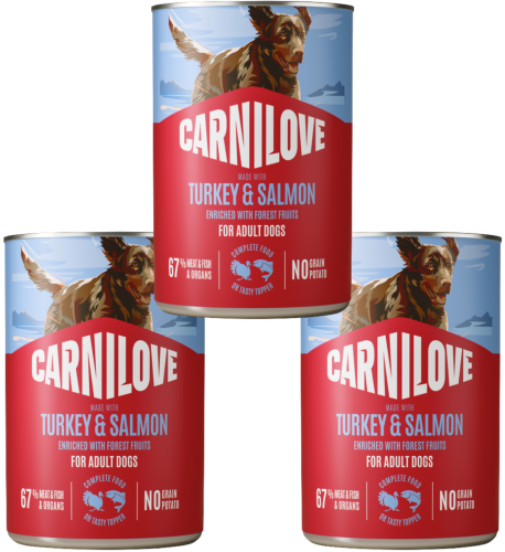 CARNILOVE Dog Turkey Salmon 3x400g