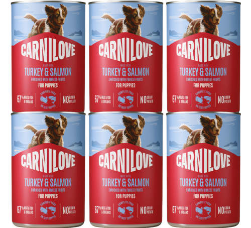 CARNILOVE Dog Puppy Turkey Salmon 6x400g