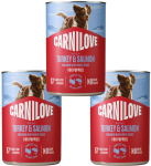 CARNILOVE Dog Puppy Turkey Salmon 3x400g