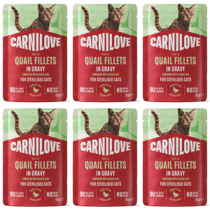 CARNILOVE Cat Pouch Gravy Quail Sterilised 6x85g